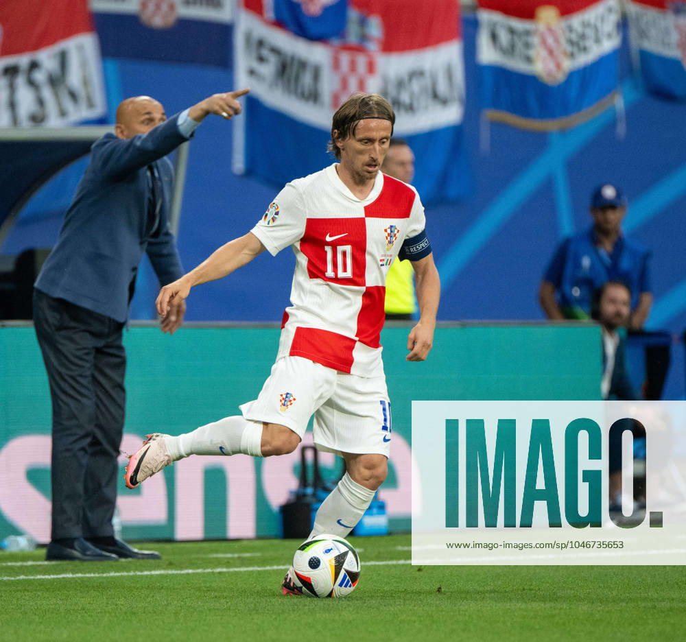 Football, Men, Season 2023 24, UEFA Euro 2024, Group B 3 Matchday in Leipzig, Croatia Italy, Luka Modric Croatia , 24 06 2024,