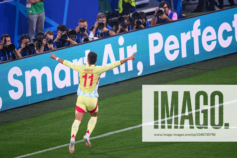 DUESSELDORF, GERMANY - 25 JUNE, 2024: Ferran Torres, The football match of EURO 2024 Albania vs. Spain at Duesseldorf Arena