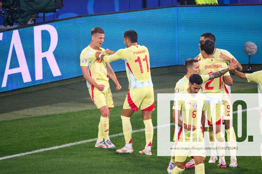 DUESSELDORF, GERMANY - 25 JUNE, 2024: Ferran Torres, The football match of EURO 2024 Albania vs. Spain at Duesseldorf Arena
