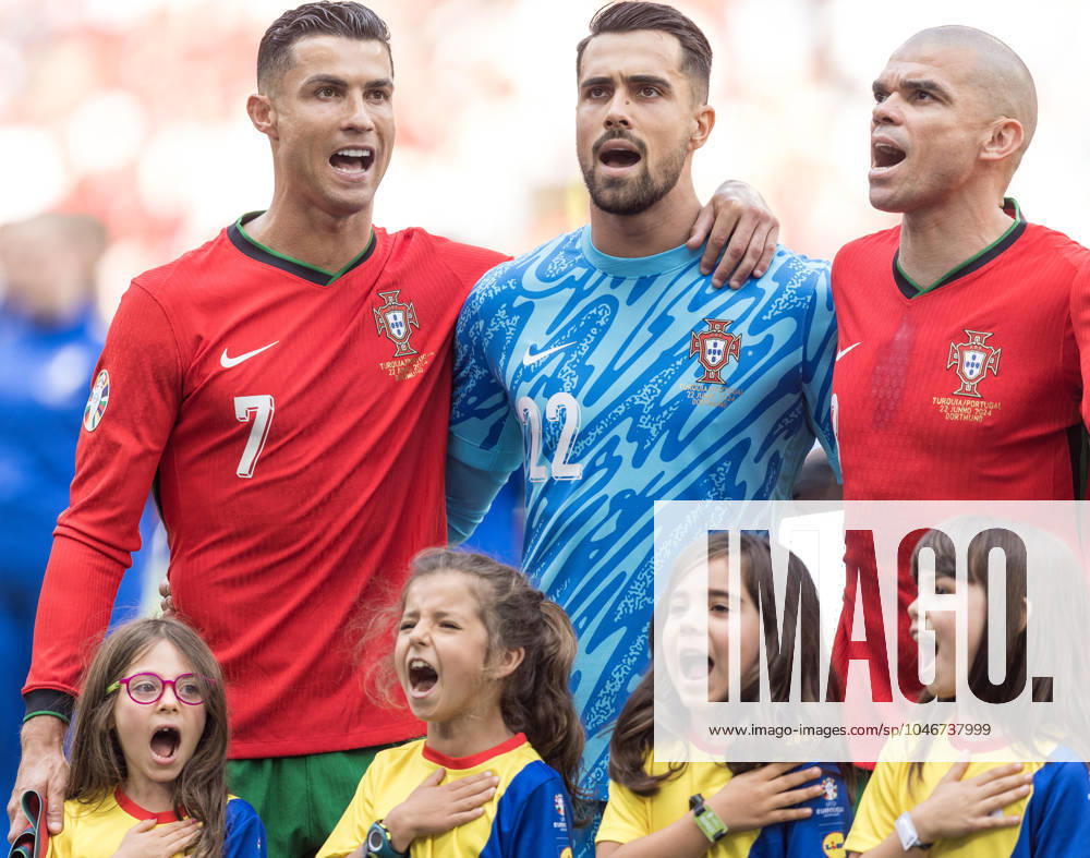 Turkiye v Portugal: Group F - UEFA EURO, EM, Europameisterschaft,Fussball 2024 Cristiano Ronaldo, Diogo Costa, and Pepe are playing during the UEFA Euro 2024 Group F match between Turkiye and Portugal, at the Signul Iduna Park in Dortmund, Germany, on June 22, 2024. Dortmund Germany