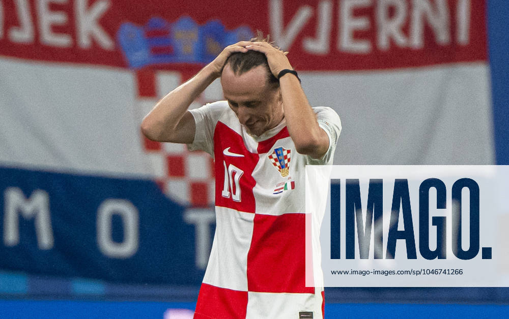 Football, Men, Season 2023 24, UEFA Euro 2024, Group B 3 Matchday in Leipzig, Croatia Italy, Luka Modric Croatia , 24 06 2024,