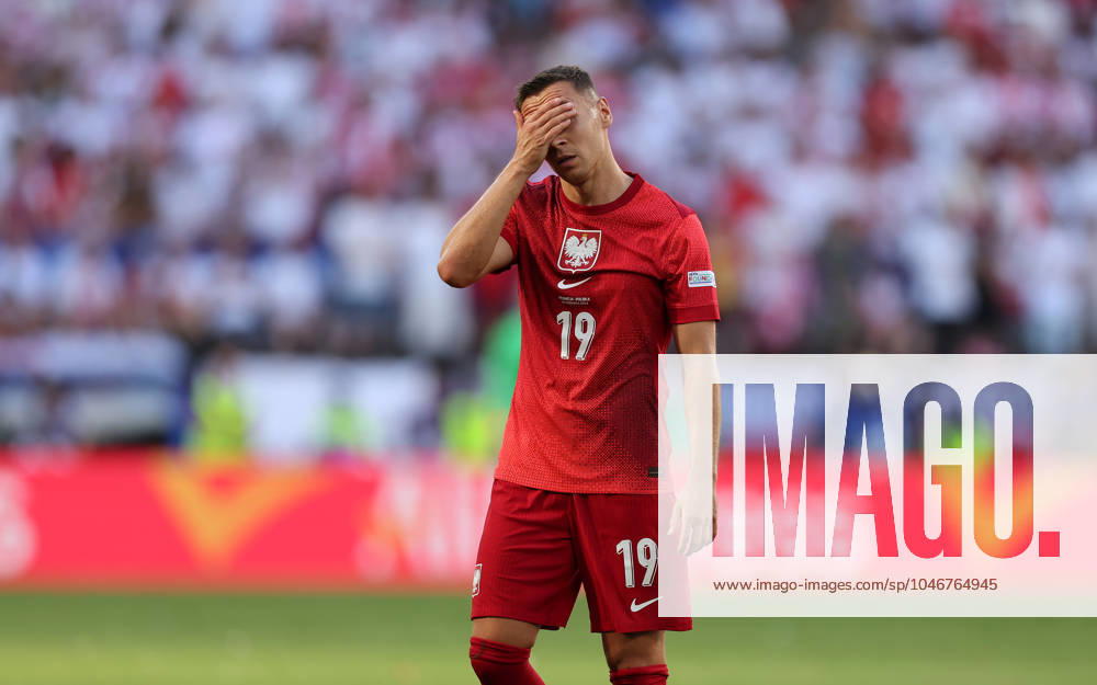 European Football Championship, UEFA EURO 2024, France Poland, Group D, BVB Stadium Dortmund, v l , Przemyslaw Frankowski Poland disappointed, disappointed looking, dissapointed, sad, frustrated, frustrated, frustrated