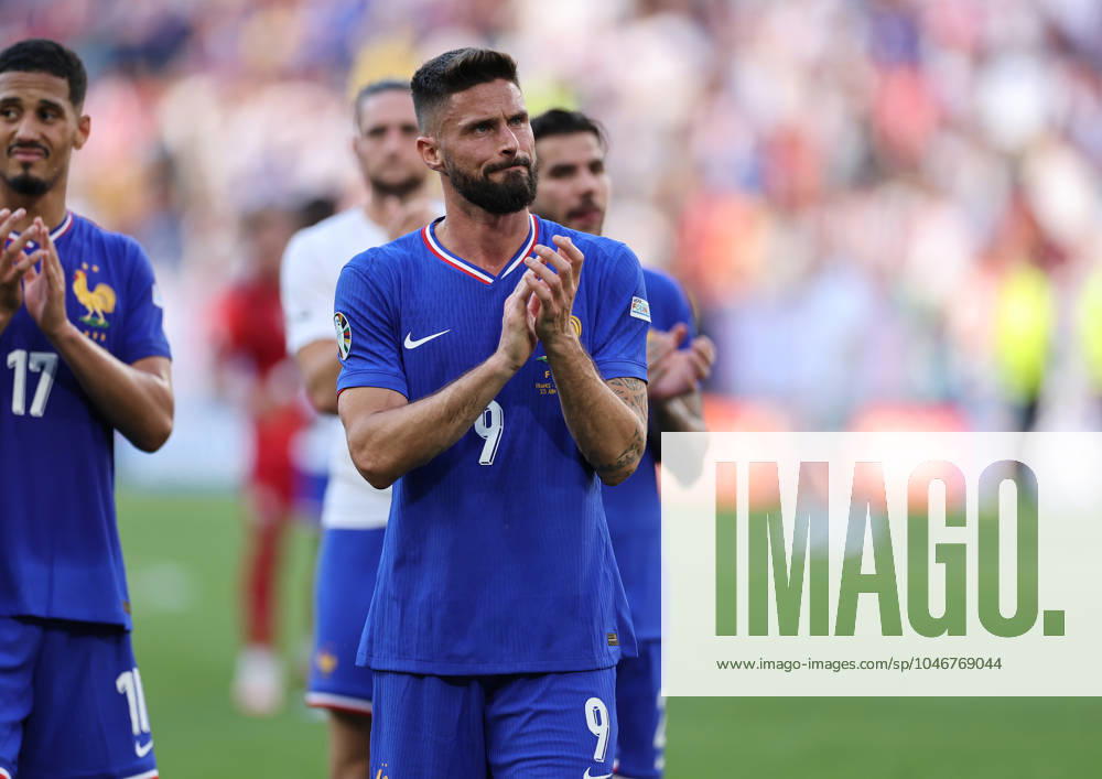 European Football Championship, UEFA EURO 2024, France Poland, Group D, BVB Stadion Dortmund, v l , Olivier Giroud France disappointed, disappointed looking, dissapointed, sad, frustrated, frustrated, frustrated