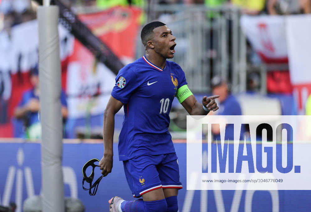 European Football Championship, UEFA EURO 2024, France Poland, Group D, BVB Stadion Dortmund, v l , Goal celebration, celebrate the goal by Kylian Mbappe France , Goal celebration, celebrate the goal