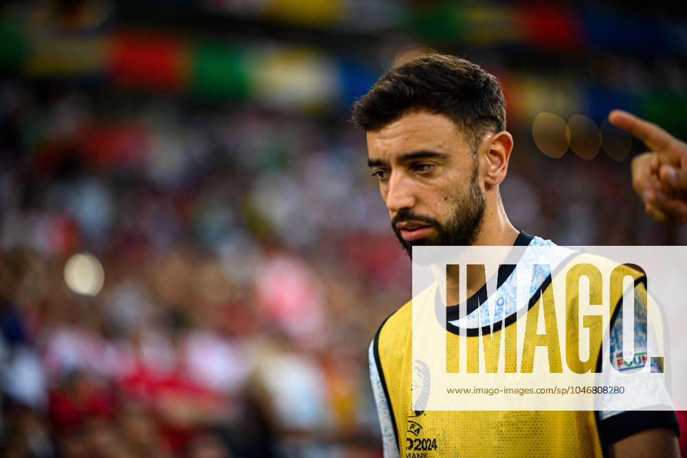 GELSENKIRCHEN, GERMANY - 26 JUNE, 2024: Bruno Fernandes, The football match of EURO 2024 Georgia vs Portugal at Gelsenkirchen Stadion
