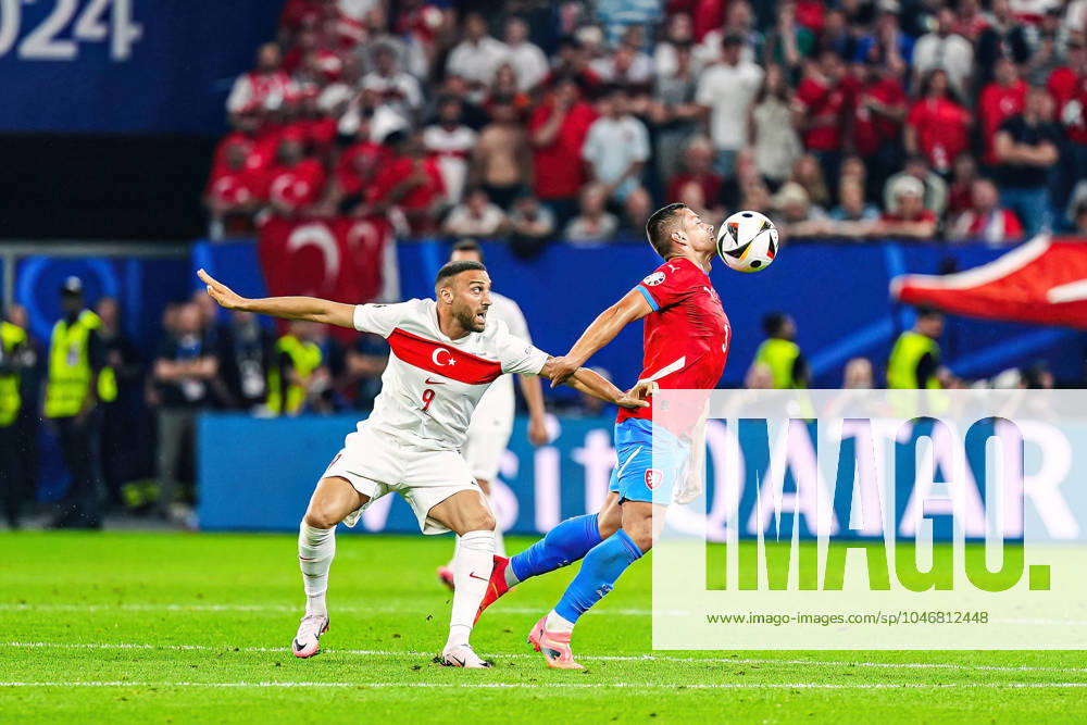 Cenk Tosun Turkey, 09 , Tomas Holes Czech Republic, 03 GER, Czech Republic vs Turkey, European Football Championship, UEFA Euro 2024, Matchday 3, 26 06 2024 GER, Czech Republic vs Turkey, European Football Championship, UEFA Euro 2024, Matchday 3, 26 06 2024 Hamburg