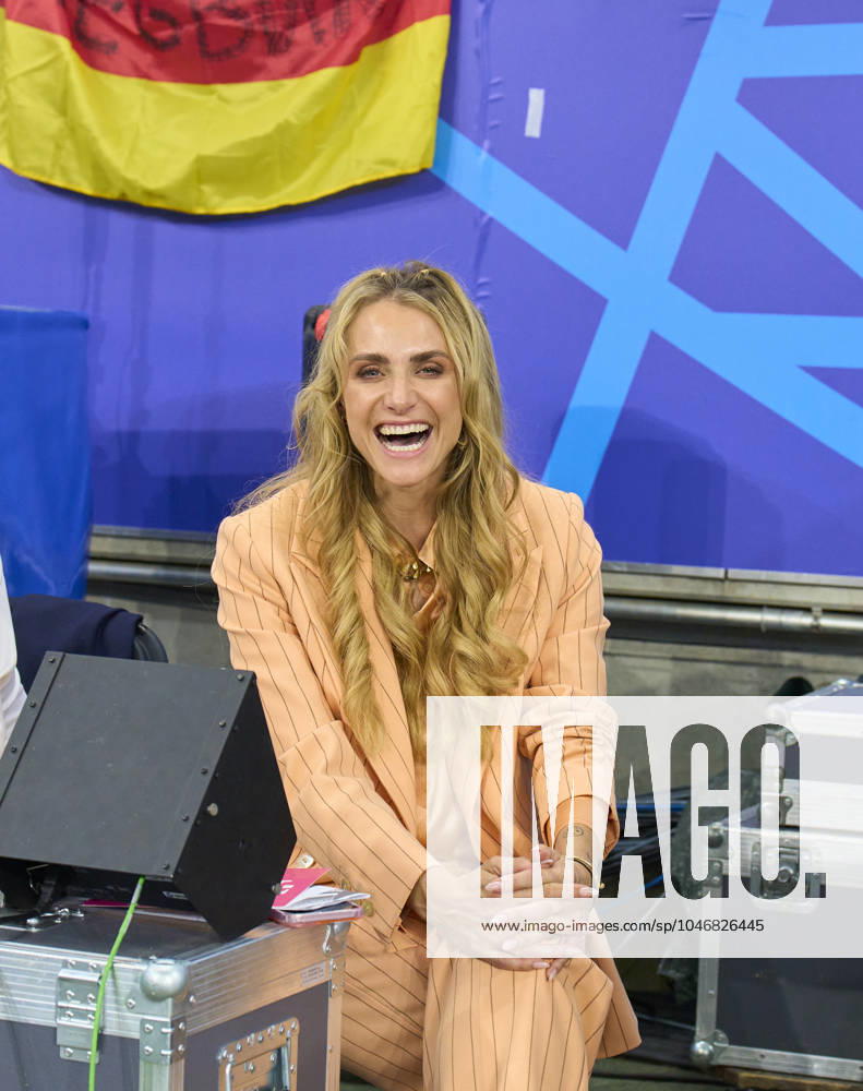 Anna KRAFT, GER TV presenter RTL, in the group A stage match GERMANY - SWITZERLAND 1-1 of the UEFA European Championships 2024 on Jun 23, 2024 in Frankfurt, Germany.