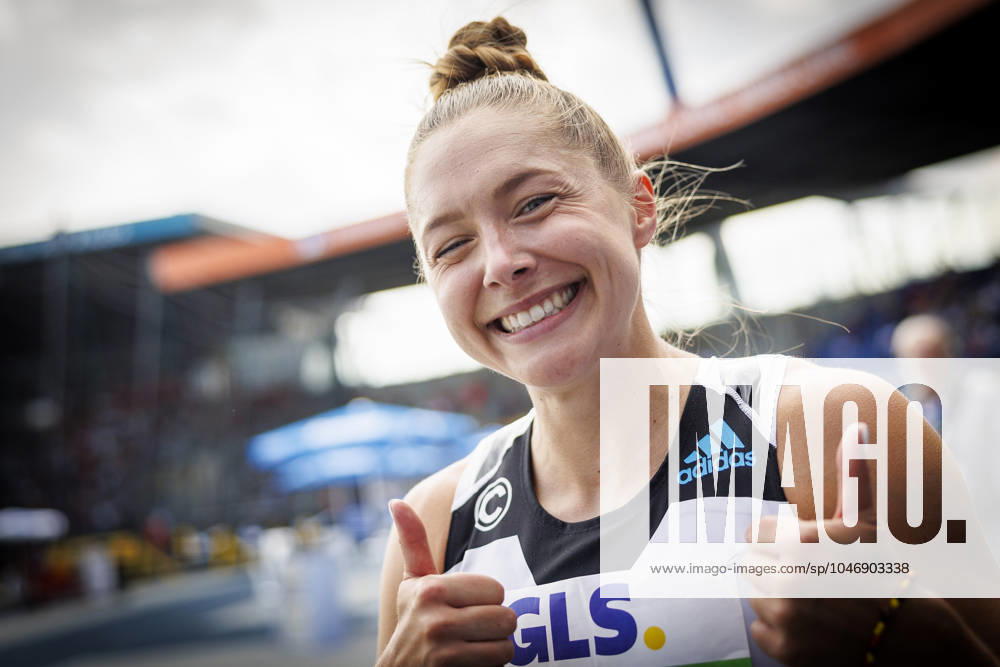 German Athletics Championships Braunschweig, 29 06 2024 Gina Lückenkemper SCC Berlin wins the 100m and becomes German Champion over 100m German Athletics Championships on 29 06 2024 at Eintracht Stadium, Braunschweig Lower Saxony