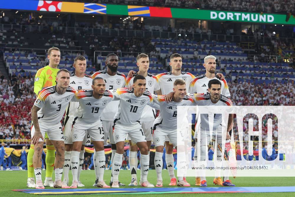 Starting eleven, Starting line-up of the German national team, Team picture, Round of 16 M37, GER DEN, European Football Championship, Germany vs Denmark, European Football Championship, Germany vs Denmark, Dortmund, 29 06 2024,