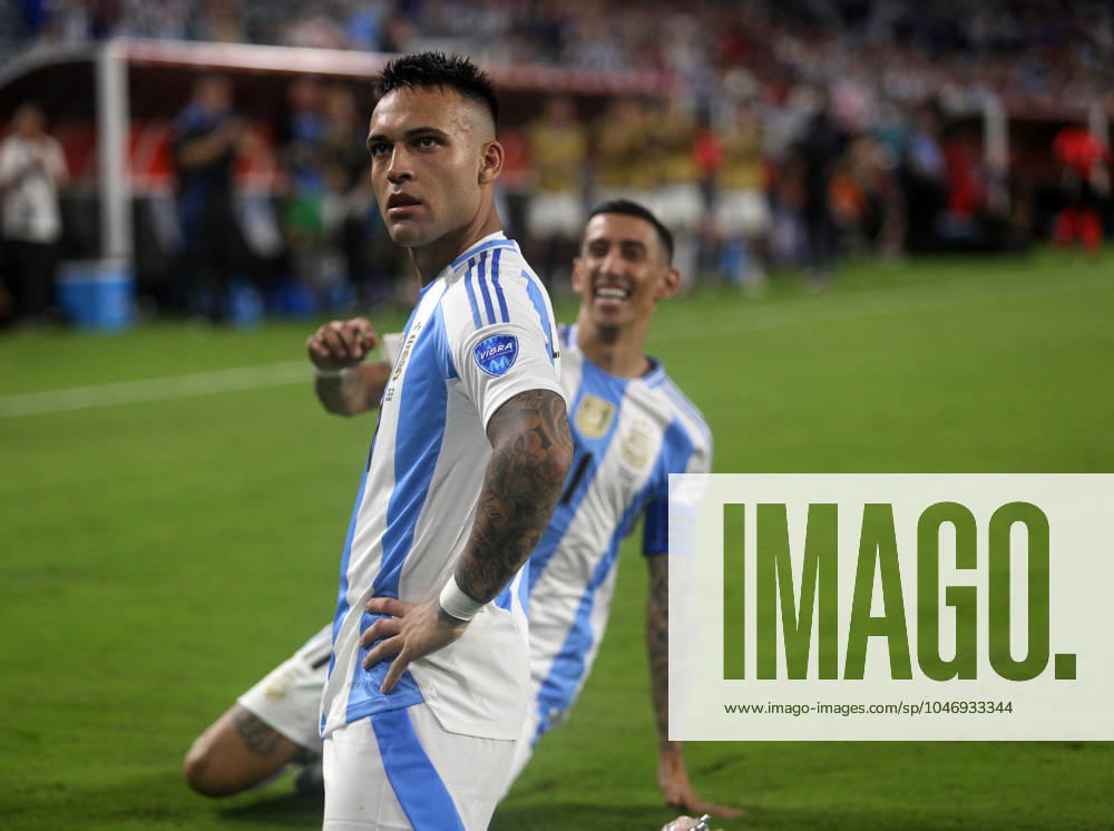 Alejandro Garnacho Lautaro Martinez and AngelDi Maria ARGENTINA VS PERU Date 29 06 2024 COPA AMERICA UNITED STATES