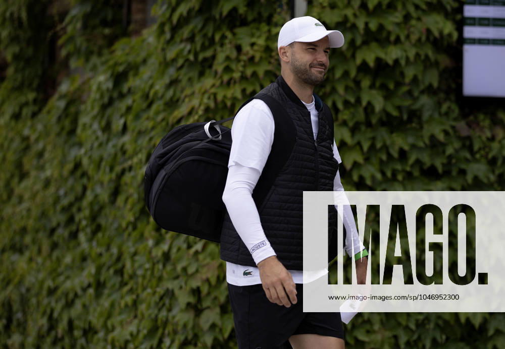 Grigor Dimitrov of Bulgaria walks to practice Wimbledon Tennis Championships, Practice and Previews, The All England Lawn Tennis and Croquet Club, London, UK - 30 Jun 2024