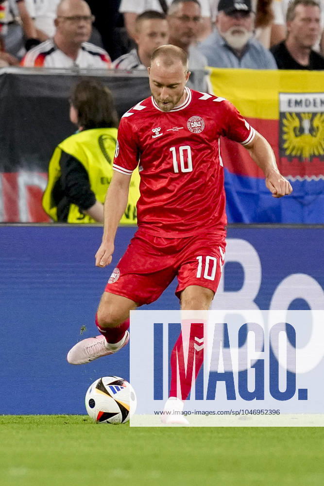Christian Eriksen (Denmark) controls the ball, UEFA EURO, EM, Europameisterschaft,Fussball 2024 - Round of 16, nogi, Germany vs Denmark, BVB Stadium Dortmund, June 29, 2024, Dortmund, Germany.