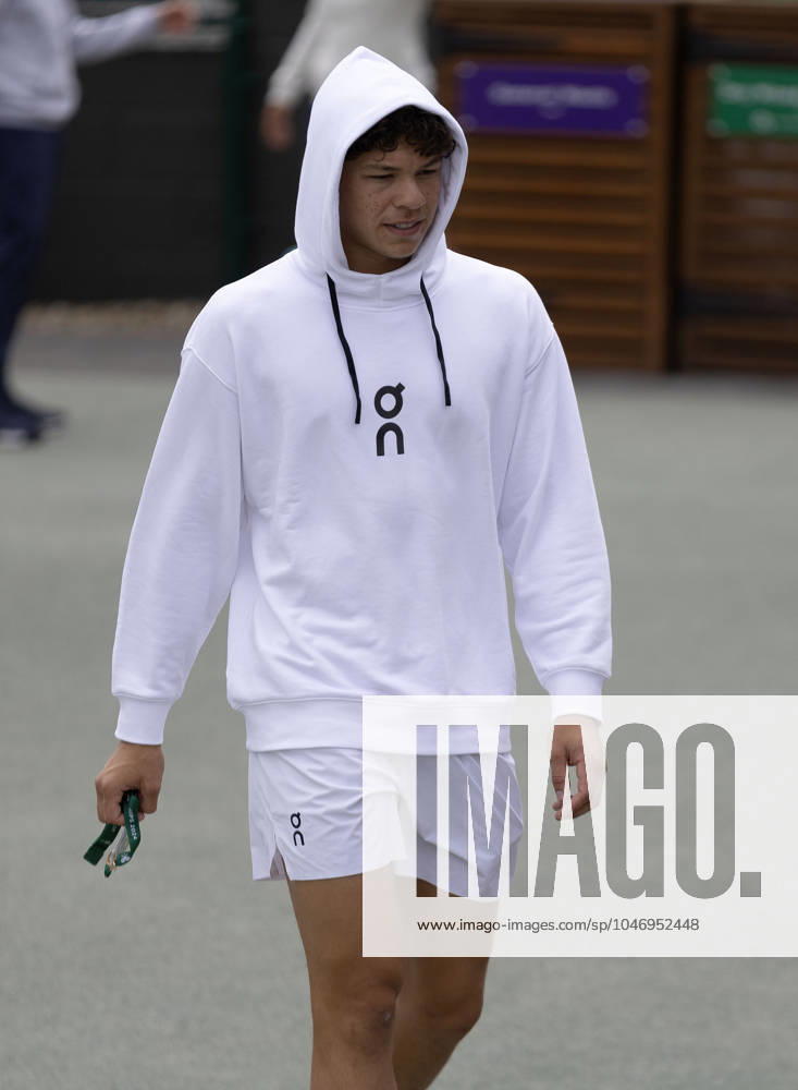Ben Shelton of USA in action Wimbledon Tennis Championships, Practice and Previews, The All England Lawn Tennis and Croquet Club, London, UK - 30 Jun 2024
