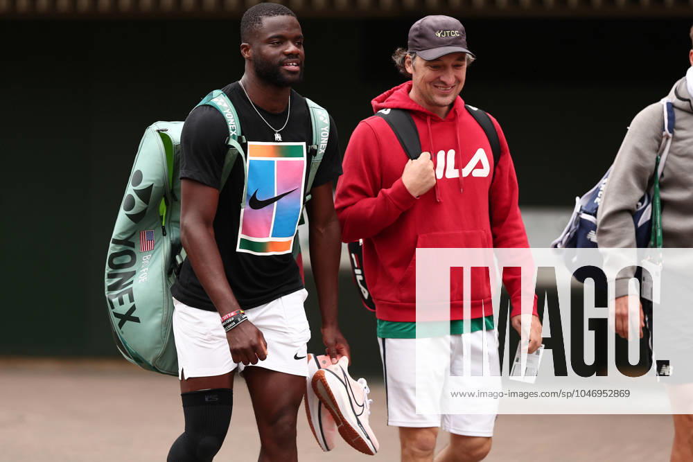 30th June 2024; All England Lawn Tennis and Croquet Club, London, England; Wimbledon Tennis Tournament, Practice Day; Frances Tiafoe returns from his practice session ActionPlus12661946 ShaunxBrooks