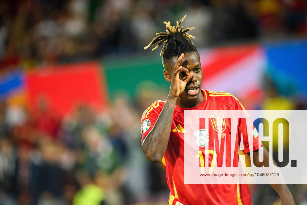KW26 COLOGNE, GERMANY - 30 JUNE, 2024: Nico Williams, The football match of EURO 2024 Spain vs Georgia at Rhein Energie Stadion