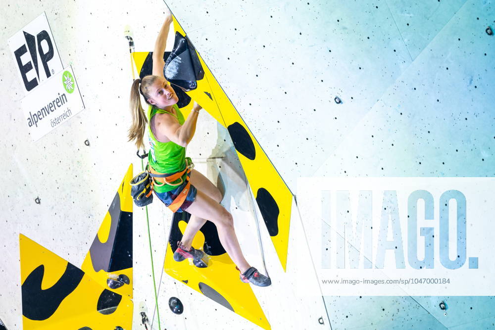 Innsbruck, AUT, IFSC, Climbing World Cup Innsbruck 2024, women, lead climbing, final, in the picture Aleksandra Totkova BUL Aleksandra Totkova of Bulgaria during the final of women Lead competition IFSC Climbing World Cup in Innsbruck, Austria on 2024 06 30 Expa Innsbruck EP_gro
