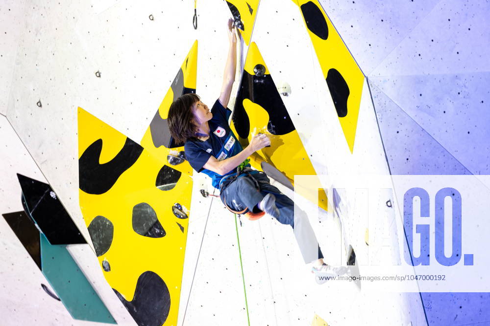 Innsbruck, AUT, IFSC, Climbing World Cup Innsbruck 2024, women, lead climbing, final, in the picture Ai Mori JPN Ai Mori of Japan during the final of women Lead competition IFSC Climbing World Cup in Innsbruck, Austria on 2024 06 30 Expa Innsbruck EP_gro