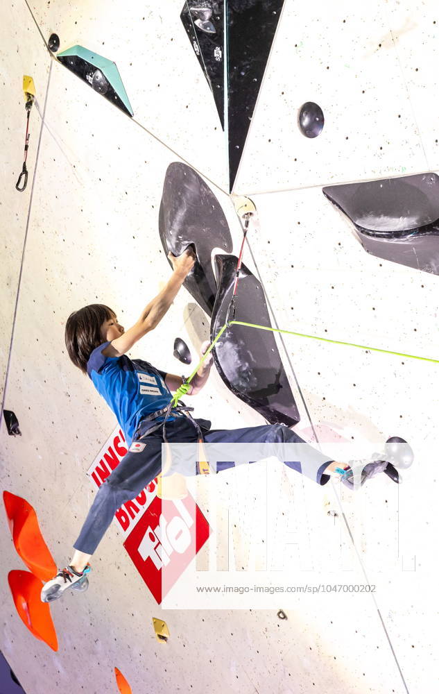 Innsbruck, AUT, IFSC, Climbing World Cup Innsbruck 2024, women, lead climbing, final, in the picture Ai Mori JPN Ai Mori of Japan during the final of women Lead competition IFSC Climbing World Cup in Innsbruck, Austria on 2024 06 30 Expa Innsbruck EP_gro