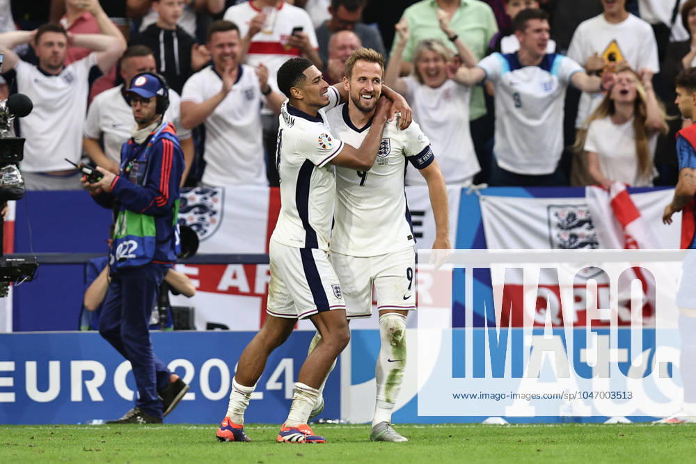 Harry Kane (England)Jude Bellingham (England) celebrates after scoring his team s second goal during the UEFA EURO, EM, Europameisterschaft,Fussball Germany 2024 match between England 2-1 d.t.s. Slovakia at Arena AufSchalk on June 30, 2024 in Gelsenkirchen, Germany. Noxthirdxpartyxsales (258262204)
