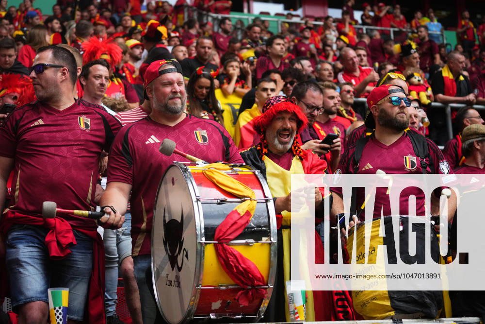 GER: France v Belgium. UEFA EURO, EM, Europameisterschaft,Fussball 2024 Belgium fans during the UEFA Euro 2024 match between France and Belgium, Round of 16, played at Dusseldorf Arena on July 1, 2024 in Düsseldorf, Germany. kpng