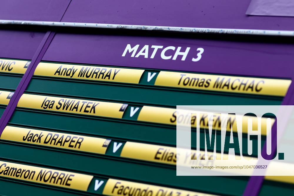 Order of play match 3 Wimbledon Tennis Championships, Day 2, The All England Lawn Tennis and Croquet Club, London, UK - 02 Jul 2024