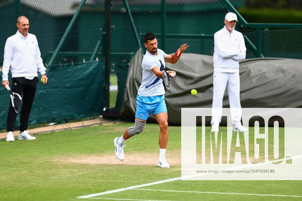 Novak Djokovic practices Wimbledon Tennis Championships, Day 2, The All England Lawn Tennis and Croquet Club, London, UK - 02 Jul 2024