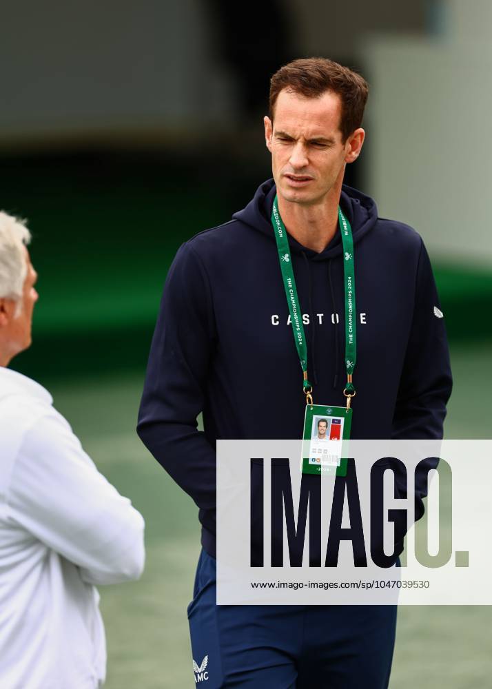 Andy Murray in the practice area Wimbledon Tennis Championships, Day 2, The All England Lawn Tennis and Croquet Club, London, UK - 02 Jul 2024