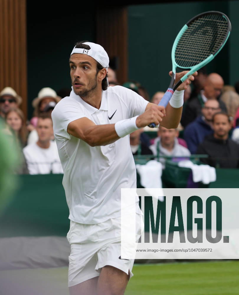 Lawn Tennis - 2024 Wimbledon Championship - Cnstant Lestienne (FRA) v Lorenzo Musetti (ITA) - All England Lawn Tennis & Croquet Club - Tuesday 2nd July 2024 Lorenzo Musetti (ITA)