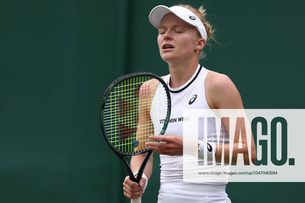 2nd July 2024; All England Lawn Tennis and Croquet Club, London, England; Wimbledon Tennis Tournament, Day 2; A dejected looking Harriet Dart (GBR) during her first round match against Zhuoxuan Bai (CHN) ActionPlus12662582 ShaunxBrooks