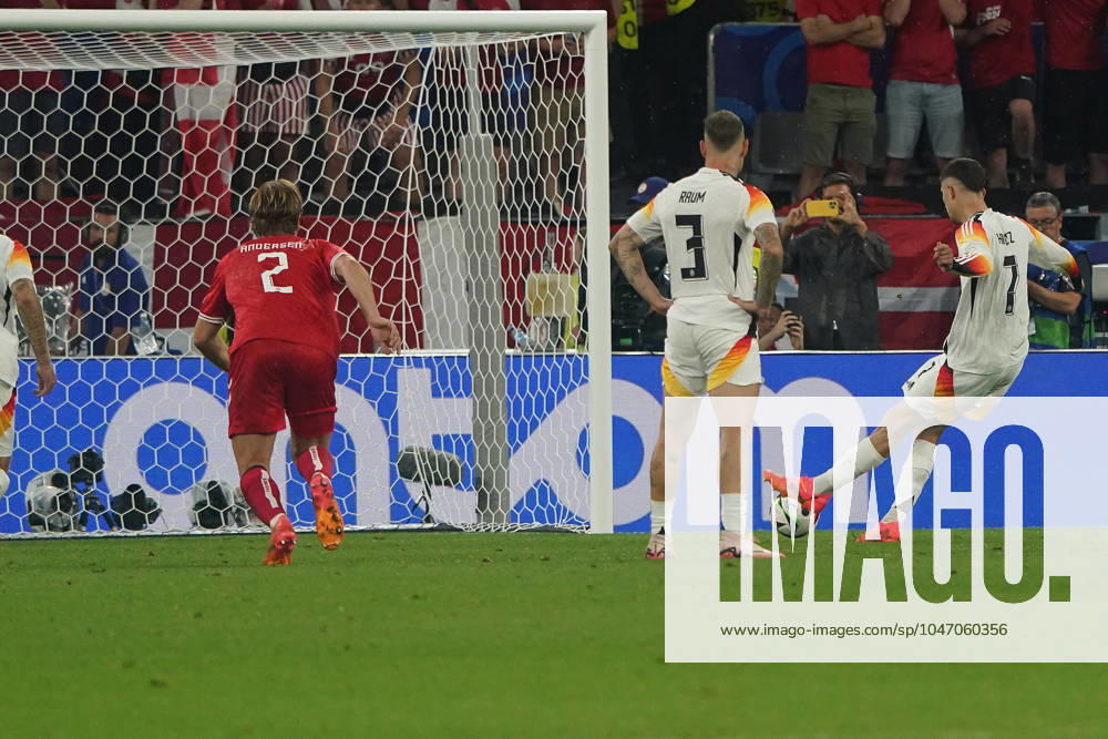 National team, Football, UEFA Euro2024, Euro 2024, Dortmund, Germany Denmark Kai Havertz Germany,Goal scoring action, single image