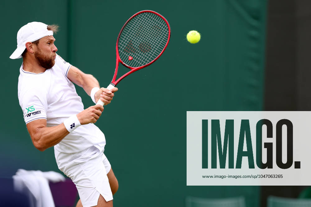 2nd July 2024; All England Lawn Tennis and Croquet Club, London, England; Wimbledon Tennis Tournament, Day 2; Radu Albot (MDA) during his first round match against Hubert Hurkacz (POL) ActionPlus12663070 ShaunxBrooks