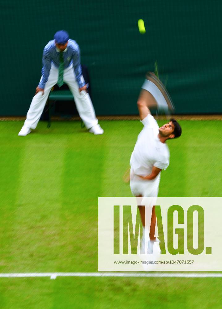 Carlos Alcaraz during his second round match Wimbledon Tennis Championships, Day 3, The All England Lawn Tennis and Croquet Club, London, UK - 03 Jul 2024