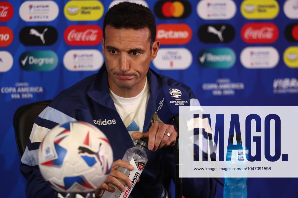 Argentina s coach, Lionel Scaloni, during a press conference prior to the match against Ecuador for the quarterfinals of the Copa AmÃ rica USA 2024, at NRG Stadium in Houston, TX, on July 3, 2024 HOUSTON UNITED STATES