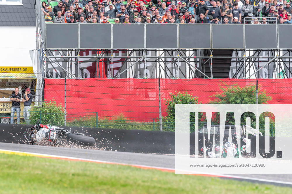 Hohenstein, Germany 05 07 July 2024 MotoGP Sachsenring Germany 2024 In the picture Johann Zarco FRA Crash into the gravel bed