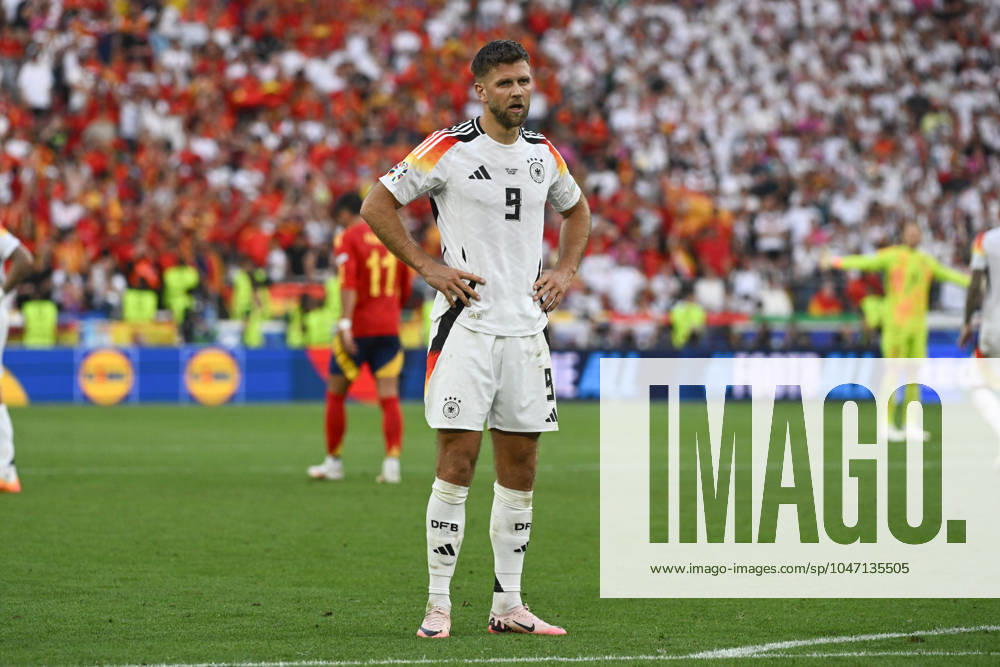 Football EM 2024 1 4 Final, Germany Spain, v l Niclas Fuellkrug Füllkrug, Germany, 9 disappointed, disappointed, looks disappointed, disappointed Stuttgart