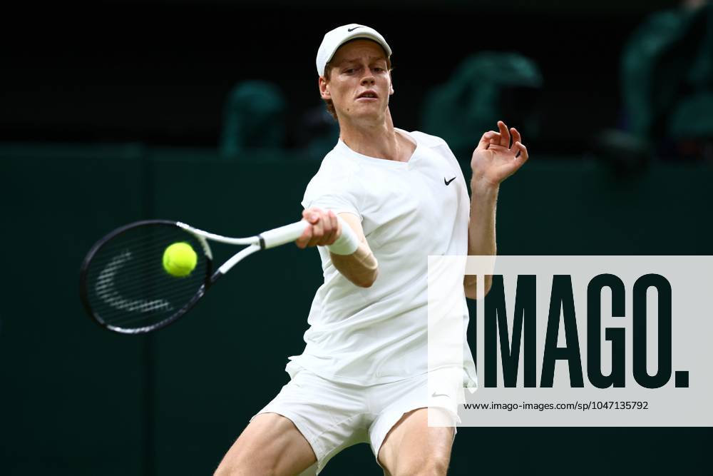 Jannik Sinner during his third round match Wimbledon Tennis Championships, Day 5, The All England Lawn Tennis and Croquet Club, London, UK - 05 Jul 2024