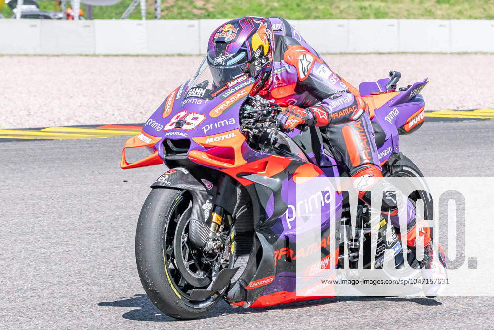 Hohenstein, Germany 05 07 July 2024 MotoGP Sachsenring Germany 2024 In the picture Jorge Martin SPA at the start rehearsal