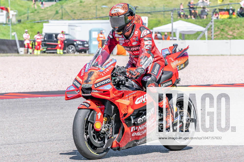 Hohenstein, Germany 05 07 July 2024 MotoGP Sachsenring Germany 2024 In the picture Francesco Bagnaia ITA at the start rehearsal
