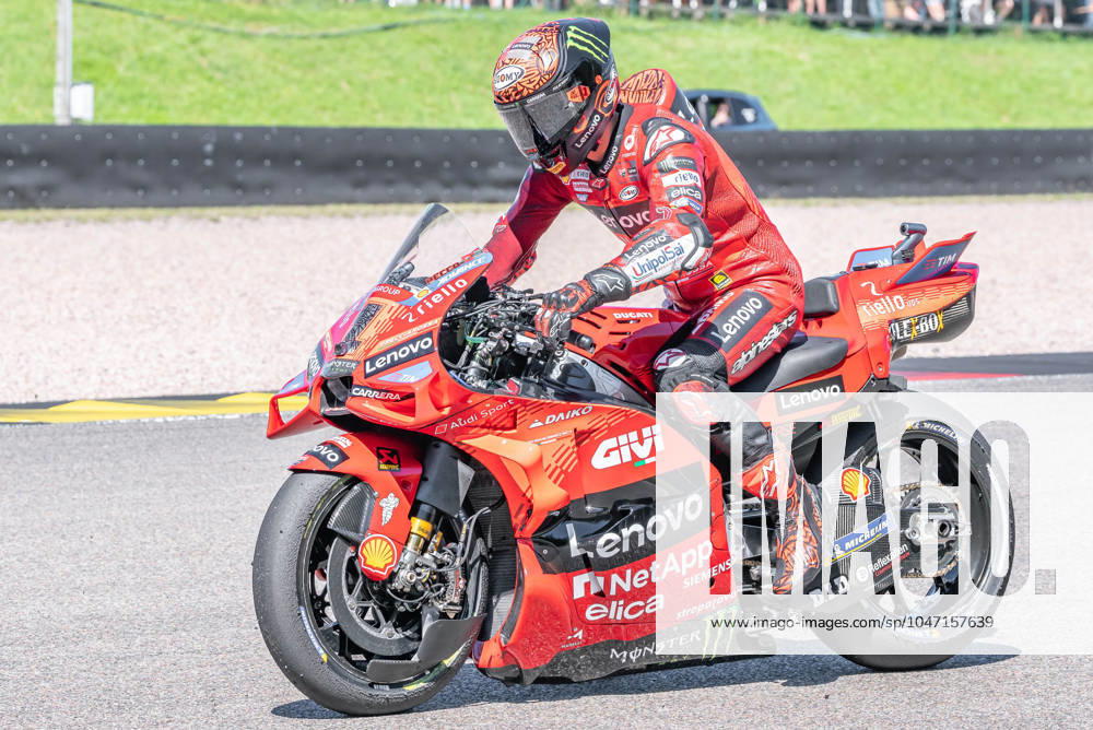 Hohenstein, Germany 05 07 July 2024 MotoGP Sachsenring Germany 2024 In the picture Francesco Bagnaia ITA at the start rehearsal