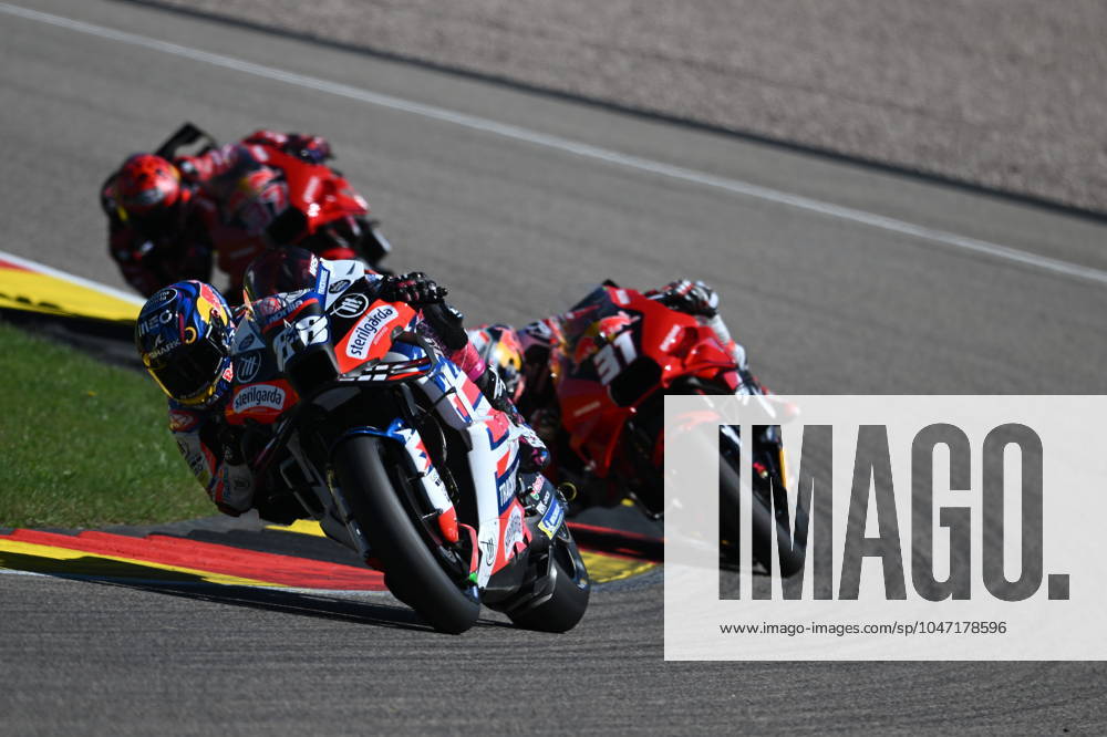 88 OLIVEIRA Miguel (prt), Trackhouse Racing, Aprilia RS-GP 2024, action during the 2024 MotoGP Liquid Molly Motorrad Grand Prix Deutschland, German GP, on the Sachsenring circuit, from July 5 to 7th, in Hohenstein-Ernstthan Germany - MOTO - MOTO GP - GERMANY GRAND PRIX 2024 DPPI Panoramic 2024 09 GP Germany 83835