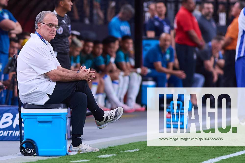 Copa America USA 2024 Uruguay (4p) 0-0 (2p) Brazil - Quarter-final Marcelo Bielsa head coach of Uruguay during the CONMEBOL Copa America 2024 Quarter-final match between Uruguay and Brazil, at Allegiant Stadium, on July 06, 2024 in Las Vegas, Nevada, United States. LAS VEGAS NEVADA UNITED STATES