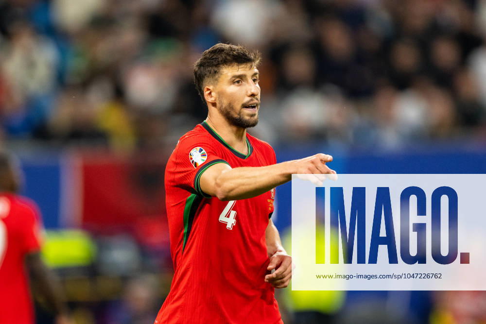 Portugal v France, UEFA EURO, EM, Europameisterschaft,Fussball 2024, Hamburg, Germany Hamburg, Germany. 05th, July 2024. Ruben Dias (4) of Portugal seen during the UEFA Euro 2024 quarter final match between Portugal and France at Volksparkstadion in Hamburg. Hamburg Germany