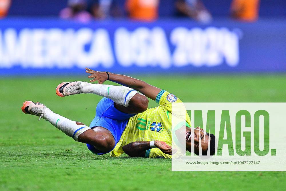 Copa America USA 2024 Uruguay (4p) 0-0 (2p) Brazil - Quarter-final Rodrigo of Brazil during the CONMEBOL Copa America 2024 Quarter-final match between Uruguay and Brazil, at Allegiant Stadium, on July 06, 2024 in Las Vegas, Nevada, United States. LAS VEGAS NEVADA UNITED STATES
