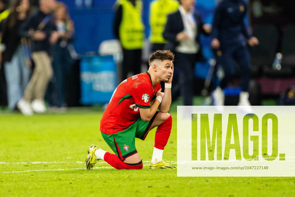 Portugal v France, UEFA EURO, EM, Europameisterschaft,Fussball 2024, Hamburg, Germany Hamburg, Germany. 05th, July 2024. Francisco Conceicco (26) of Portugal seen after the UEFA Euro 2024 quarter final match between Portugal and France at Volksparkstadion in Hamburg. Hamburg Germany