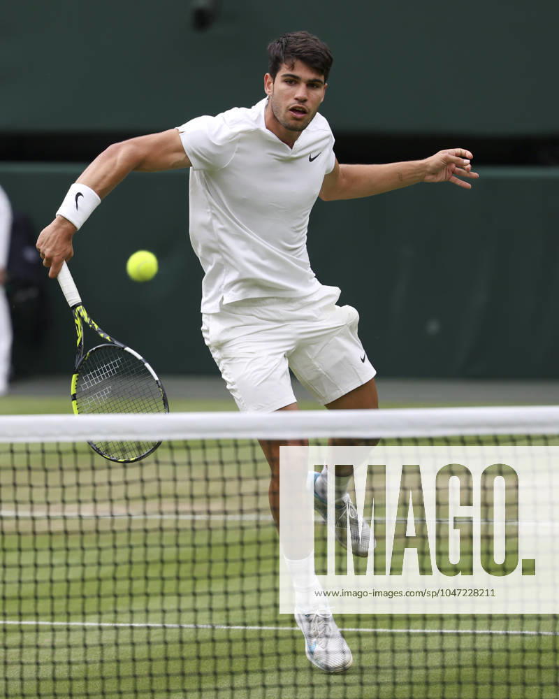 Carlos Alcaraz ESP Tennis Wimbledon 2021 Grand Slam ITF ATP WTA AELTC London Great Britain 7 July 2024