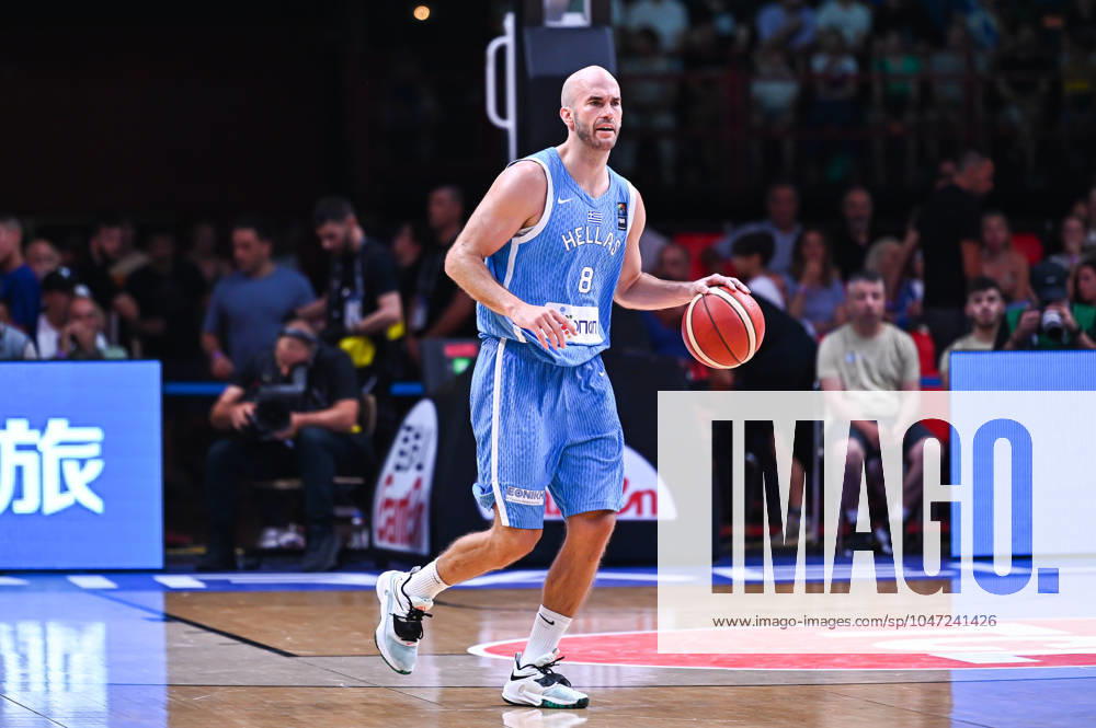 Croatia v Greece - FIBA Olympic Qualifying Tournament 2024 Final Nick Calathes of Greece is playing during the FIBA Olympic Qualifying Tournament 2024 Final match between Croatia and Greece at Peace & Friendship Stadium in Piraeus, Greece, on July 7, 2024. Piraeus Greece