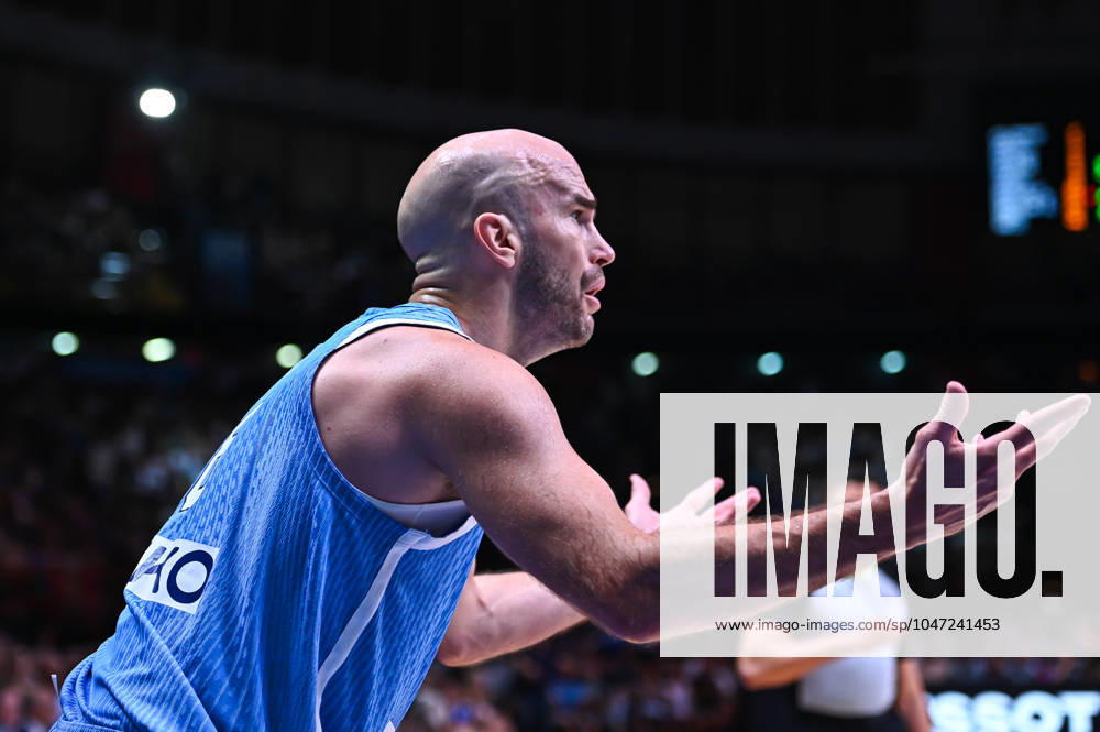 Croatia v Greece - FIBA Olympic Qualifying Tournament 2024 Final Nick Calathes of Greece is playing during the FIBA Olympic Qualifying Tournament 2024 Final match between Croatia and Greece at Peace & Friendship Stadium in Piraeus, Greece, on July 7, 2024. Piraeus Greece