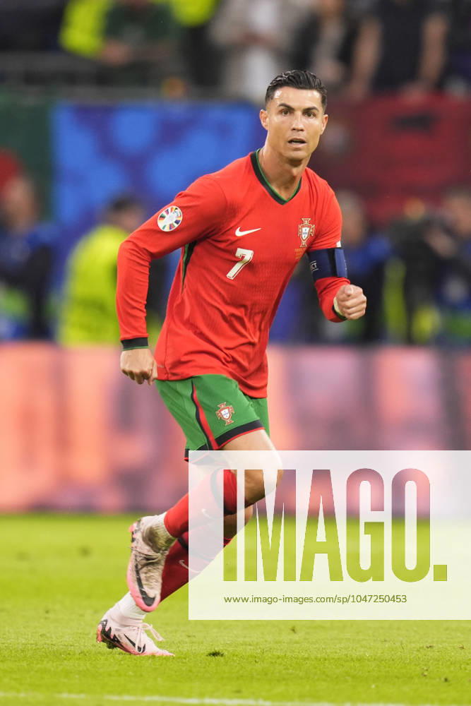 Portugal s Cristiano Ronaldo during a quarterfinal match between Portugal and France at the Euro 2024 soccer tournament in Hamburg, Germany - Friday Saturday July 6, 2024. - Soccer .