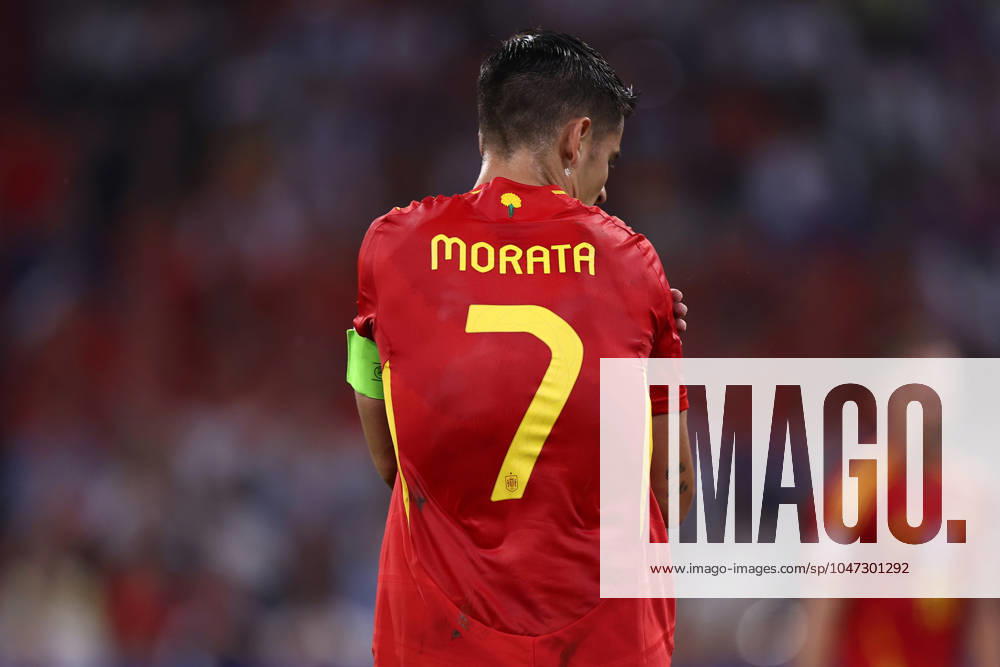 Spain - France Alvaro Morata of Spain looks on during the UEFA EURO, EM, Europameisterschaft,Fussball 2024 semi-final match between Spain and France at Munich Football Arena on July 9, 2024 in Munich, Germany . Munich Munich Football Arena Germany