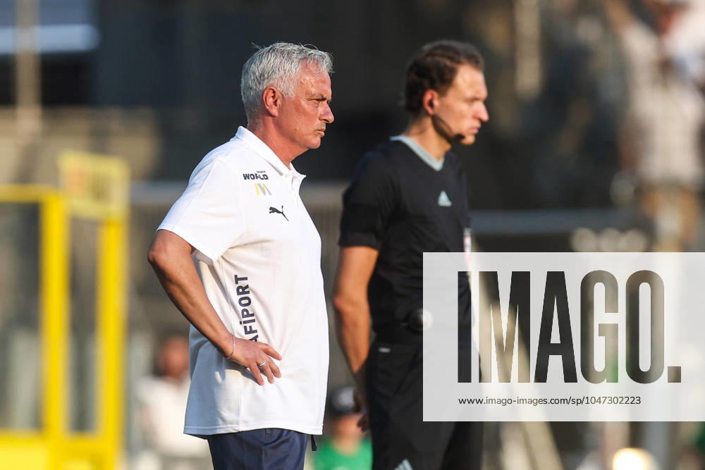 Graz: Friendly match HNK Hajduk - Fenerbahce Coach Jose Mourinho seen during the friendly football match between HNK Hajduk of Croatia and Fenerbahce SK of Turkey, at Merkur Arena. in Graz, Austria, on July 10, 2024. LukaxStanzl PIXSELL